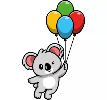 Coala cinza com T-shirtinfantil de balão - TenStickers