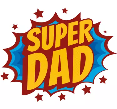 t-shirt do dia dos pais em quadrinhos com super paizinho - TenStickers