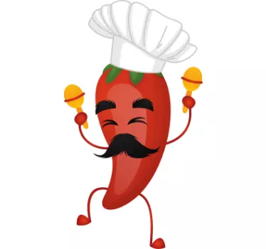 T-shirt crianças chef feliz pimentinha - TenStickers