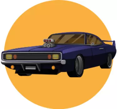 T-shirt pais e filhos carro clássico muscle - TenStickers
