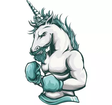 T-shirt campeão de boxe unicórnio - TenStickers