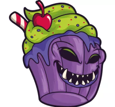 T-shirt crianças expressão de cupcake surpreso - TenStickers