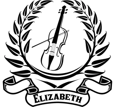 T-shirt personalizável emblema de laureado musical - TenStickers
