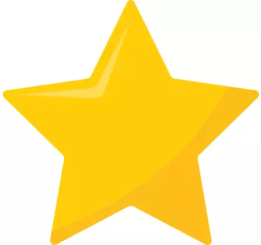 T-shirtamarela clássica estrela infantil - TenStickers