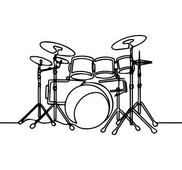 T-shirt contorno de bateria - TenStickers