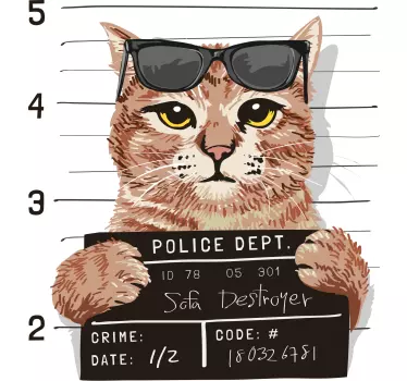 T-shirt de gato legal - TenStickers