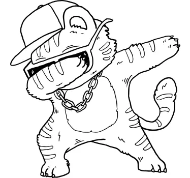 T-shirt crianças vibe de gato descolado - TenStickers