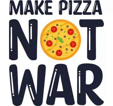 T-shirt faça pizza não guerra - TenStickers