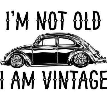 T-shirt humor de carros antigos - TenStickers