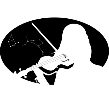 T-shirt violinista sob as estrelas - TenStickers