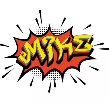 T-shirt bebé com personalização em estilo de quadrinhos - TenStickers