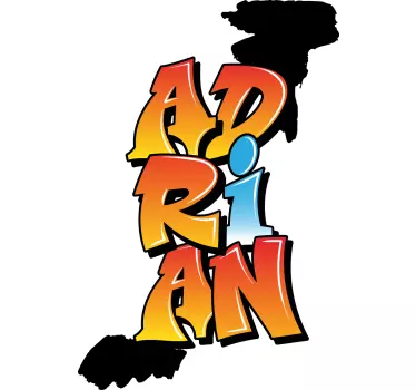 T-shirt personalizável design do nome adrian - TenStickers