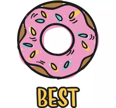 Melhores amigos donut e t-shirt de café - TenStickers