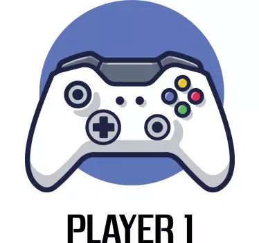 Joystick com número do jogador pai e filho combinando camisas - TenStickers