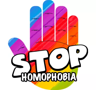 T-shirt mensagem pare a homofobia - TenStickers