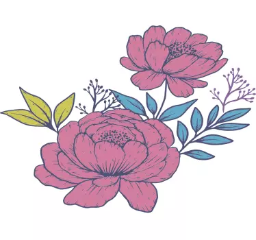 T-shirt crianças flores encantadas - TenStickers