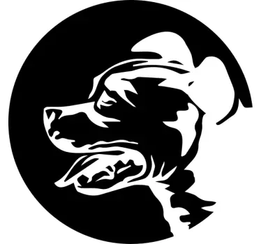 T-shirt contorno de silhueta de cachorro - TenStickers
