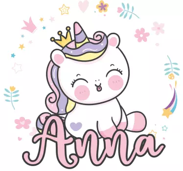 Linda T-shirtinfantil unicórnio bebê - TenStickers