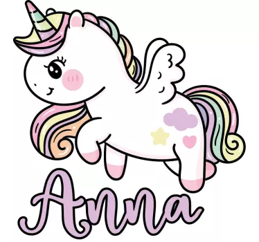 T-shirt bebé com design de unicórnio fofo - TenStickers