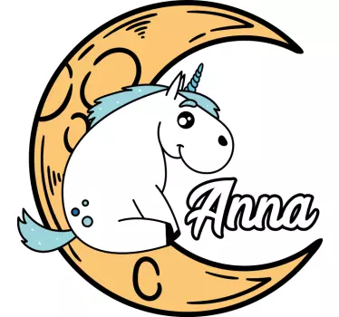 Unicórnio na T-shirtinfantil lua - TenStickers