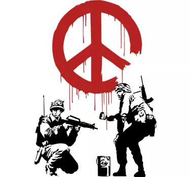 T-shirt soldados do símbolo da paz - TenStickers
