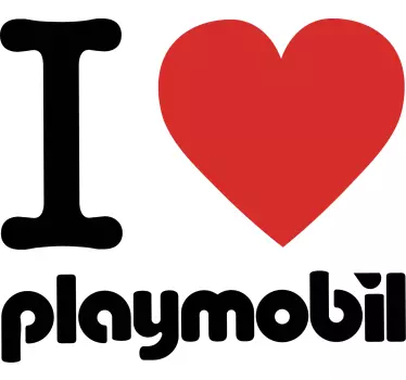 T-shirt crianças estilo playmobil amor - TenStickers