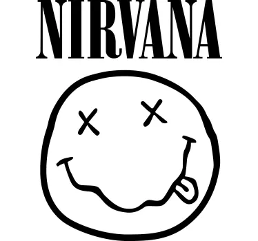 T-shirt rosto sorridente do nirvana - TenStickers