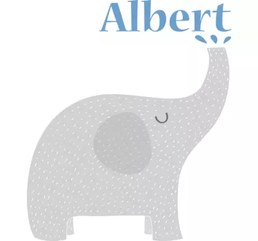 Elefante de desenho animado com t-shirt de bebê com nome - TenStickers