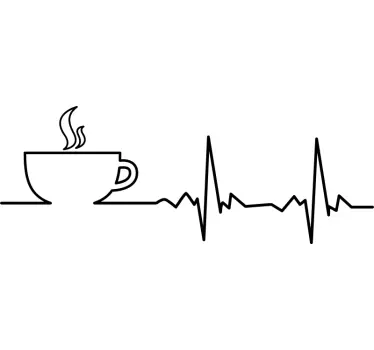 t-shirt linha de café - TenStickers