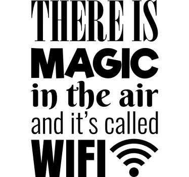 t-shirt mágica com texto wi-fi - TenStickers