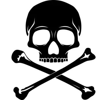 T-shirt caveira com x ossos - TenStickers