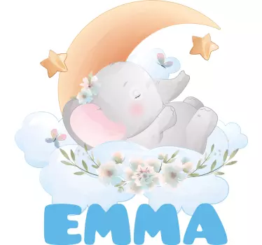 T-shirt bebé elefante fofo dormindo - TenStickers