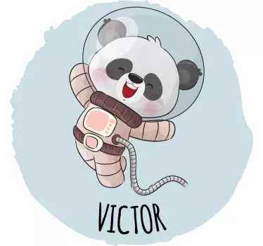 Panda fofo para menino com t-shirt de bebê com nome - TenStickers
