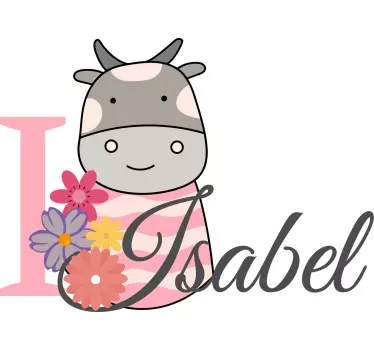 T-shirt bebé eu amo isabel - TenStickers
