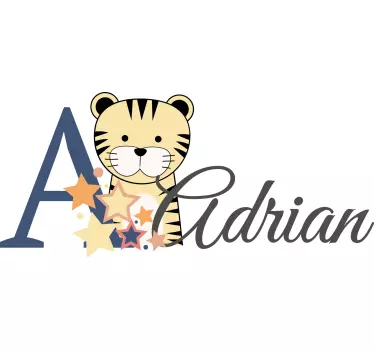 T-shirt bebé com tema de tigre personalizado - TenStickers