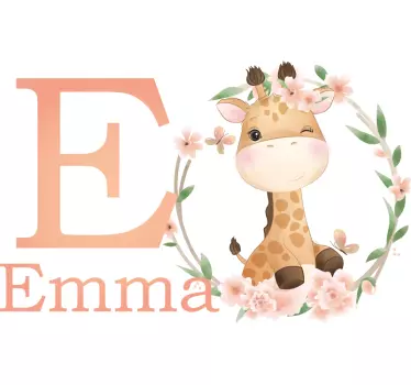 T-shirt bebé com design de girafa fofa - TenStickers