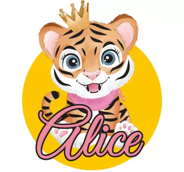 T-shirt bebé princesa tigre fofa - TenStickers