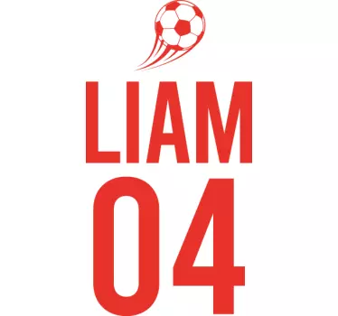 T-shirt crianças liam futebol esporte - TenStickers