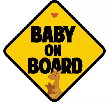 T-shirt bebê canguru a bordo - TenStickers