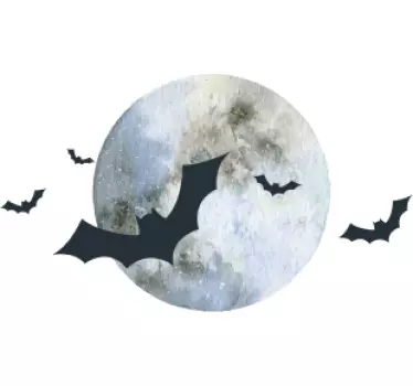 T-shirt halloween morcego e lua - TenStickers