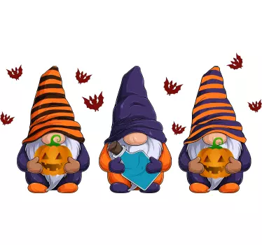 T-shirt crianças encontro de gnomos de halloween - TenStickers