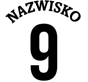 Padrão polaco de futebol com número de camisetas - TenStickers