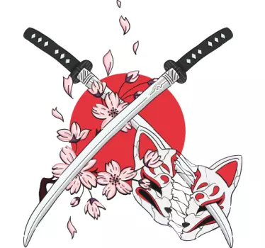 T-shirt espadas e máscara - TenStickers