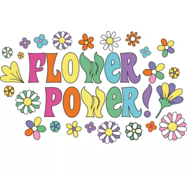 t-shirt com slogan de flower power - TenStickers