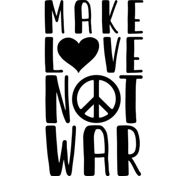t-shirt faça amor, não guerra - TenStickers