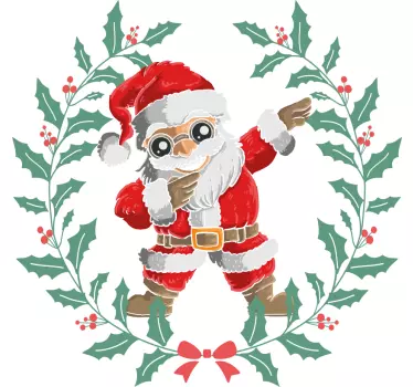 T-shirt natal papai noel em clima de feriado - TenStickers