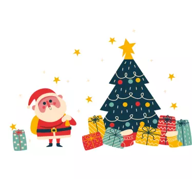 T-shirt natal celebração festiva do papai noel - TenStickers