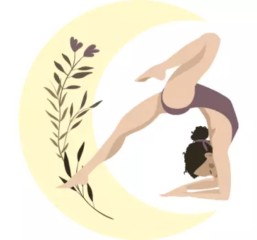 T-shirt pose de yoga na lua - TenStickers