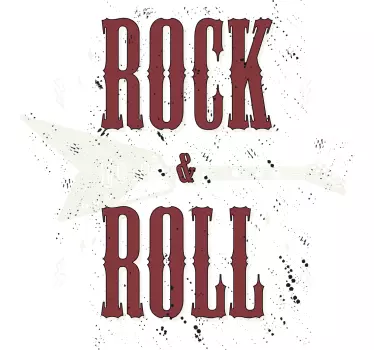 T-shirt rock n 'roll com produtode guitarra - TenStickers