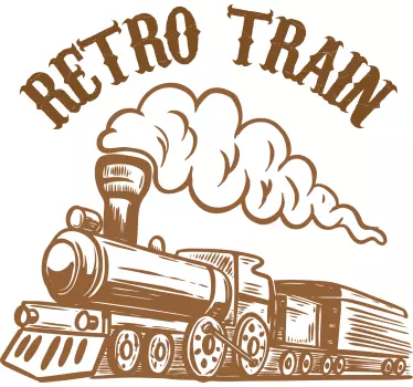 T-shirt estilo locomotiva a vapor retrô - TenStickers